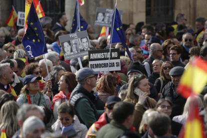 Manifestación en León contra la amnistía. FERNANDO OTERO