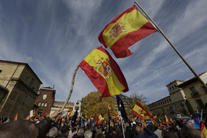 Manifestación en León contra la amnistía. FERNANDO OTERO