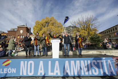 Manifestación en León contra la amnistía. FERNANDO OTERO