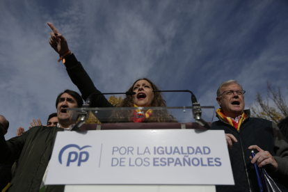 Manifestación en León contra la amnistía. FERNANDO OTERO