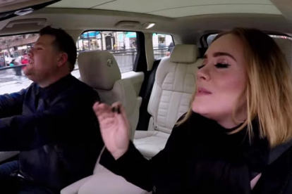 Adele, en el 'Carpool Karaoke' de James Corden.