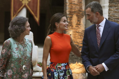 La reina Sofía y los reyes Felipe y Letizia, en Palma