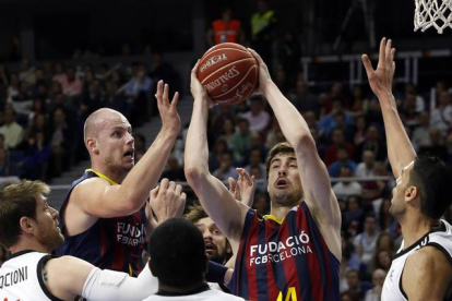 Partido de liga de baloncesto R.Madrid-Fc.Barcelona, que ha finalizaso con triunfo madridista.