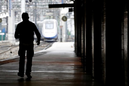 La estación de Montaparnasse el domingo, durante otra jornada de huelga de los ferroviarios.
