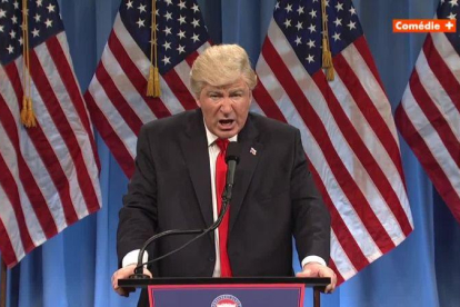 La parodia de Baldwin de la conferencia de prensa de Trump.