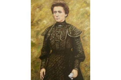 Retrato de la profesora leonesa Faustina Álvarez García