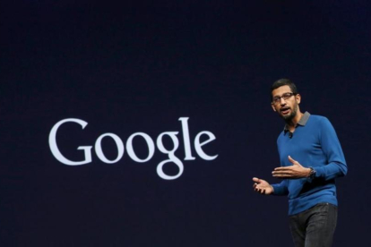 Sundar Pichai, actual director ejecutivo de Google, en una conferencia.