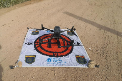 Uno de los drones de la unidad de la Policía Nacional. DL