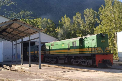 Instalaciones ferroviarias en Villablino. FOTO CEDIDA POR V. GARCIA (ARMF)