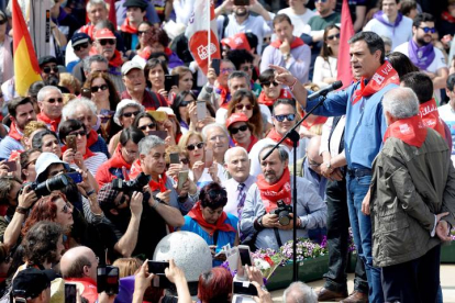 Pedro Sánchez, en Villalar de los Comuneros en 2018. NACHO GALLEGO