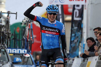 Daniel Martin celebra su victoria en la cuarta etapa de la Volta.