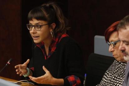 Maria Rovira, en una imagen de archivo, durante una comisión económica en el ayuntamiento de Barcelona.