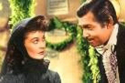 Vivien Leigh y Clark Gable en una escena de «Lo que el viento se llevó»