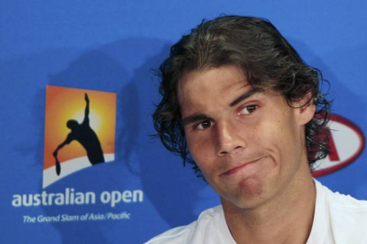 Rafael Nadal, durante una rueda de prensa, este sábado, en Melbourne.