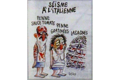 La viñeta de 'Charlie Hebdo' sobre el terremoto de Italia.