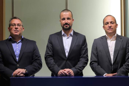 Óscar Fidel Rodríguez, Jorge Luis Rodríguez y José Luis Mallo, de Tecoi. DL