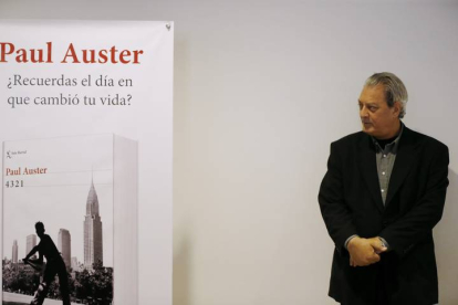 El escritor Paul Auster, durante la presentación de su última novela. EFE