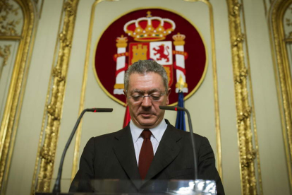 El ministro de Justicia, Alberto Ruiz-Gallardón, anunció ayer su dimisión.
