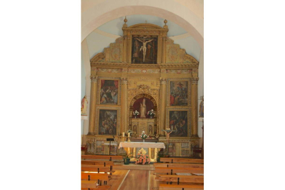 Retablo de Mozóndiga, construido para la Virgen del Camino. J. BENÉITEZ