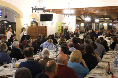 Torra, en una cena-coloquio organizada por la Assemblea Soberanista de Mallorca en Petra.