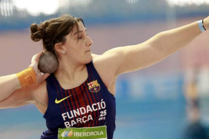 Mónica Borraz tuvo una destacada actuación en la Copa de Europa de Lanzamientos con la selección española. RFEA/MIGUÉLEZ