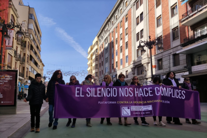 Manifestación en León contra la violencia machista. P. I.