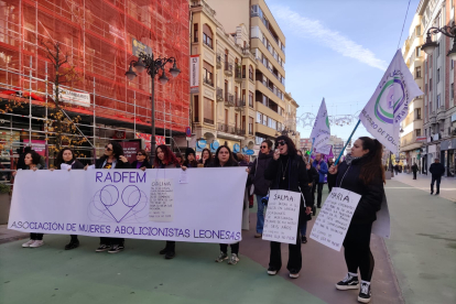 Manifestación en León contra la violencia machista. P. I.