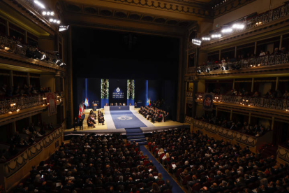 La gala de la 43º edición de los Premios Princesa de Asturias que se celebra este viernes. BALLESTEROS