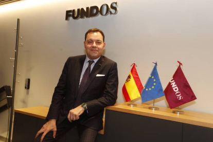 José María Viejo, director general de Fundos, ayer, en la nueva sede. RAMIRO