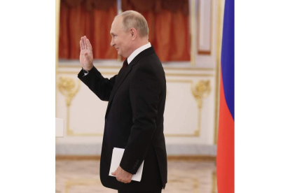 Putin ayer, en una recepción en el Kremlin. MIKHAIL METZEL