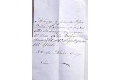 Imagen de la carta que se conserva en la tumba de Doña Sancha