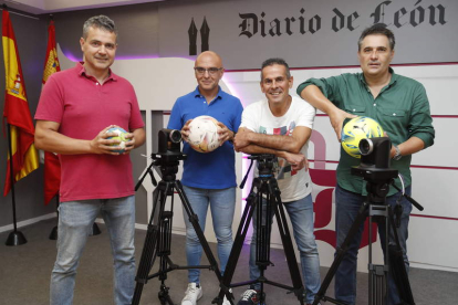 Raúl Castro, Jesús Rodríguez, Ángel Fraguas y Óscar Díez, en el Club de Prensa de Diario de León. RAMIRO