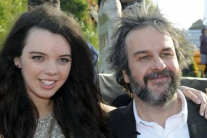 Peter Jackson y su hija katie, en el estreno de 'El Hobbit' AP / ROSS SETFORD