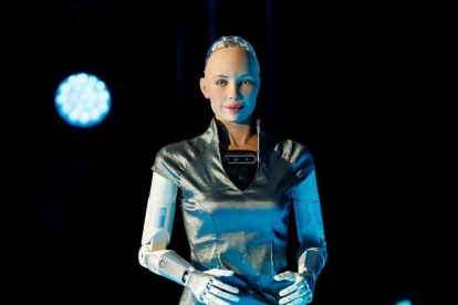 La robot humanoide sophia, que funciona con inteligencia artificial. JOSÉ MÉNDEZ