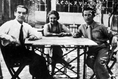 Federico García Lorca, María Teresa León y Rafael Alberti. DL