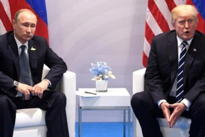 Vladimir Putin y Donald Trump, en la reunión del G-20 en Hamburgo.