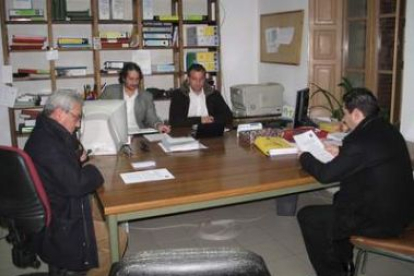 Momento de la reunión de los portavoces de los grupos políticos municipales