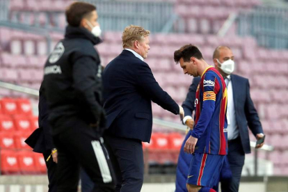 El futuro de Messi y Koeman en el Barça no está claro. A. GARCÍA
