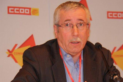 Ignacio Fernández Toxo, en el congreso de CCOO de Catalunya.