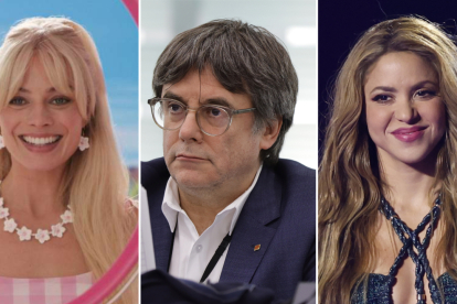 La película de 'Barbie', Los términos "amnistía" o "lawfare", que hacen referencia a la situación que vive España con Carles Puigdemont y su partido, o la cantante Shakira, son algunos de los conceptos más buscados en España este año. WARNER BROS/RONALD WITTEK/JULIO MUÑOZ