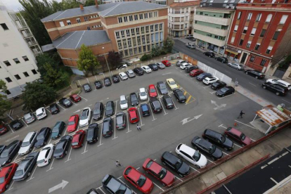 Vista aérea del aparcamiento de Santa Nonia.