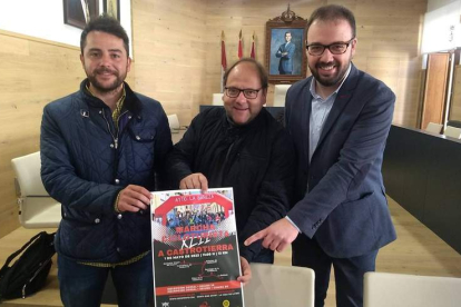 Imagen de la presentación de la Marcha Cicloturista a Castrotierra, ayer en La Bañeza. MEDINA