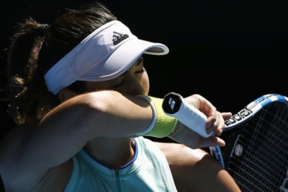 Muguruza, durante el partido ante Vandeweghe.