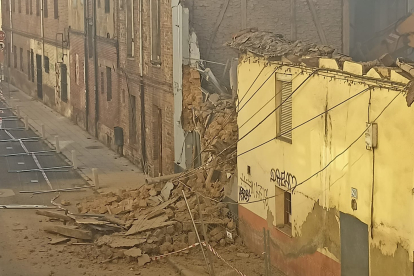 edificio derrumbado en las obras de la ronda interior