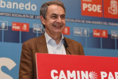 Rodríguez Zapatero en su reciente visita a León