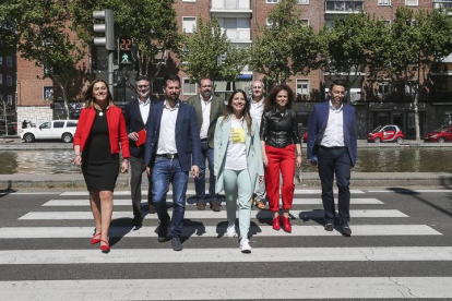 El candidato socialista a la Presidencia de la Junta, Luis Tudanca, interviene en el acto de presentación de las listas del PSOE a las Cortes Regionales