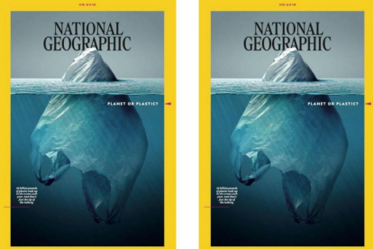 La portada de National Geographic que denuncia la contaminación de los océanos con plástico.