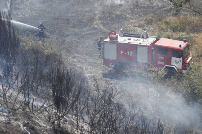Imagen de un incendio en San Andrés, el pasado mes de julio. JESÚS F. SALVADORES