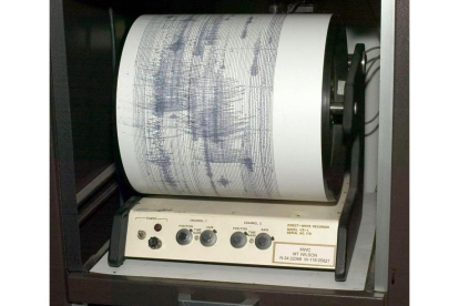 Un sismógrafo con los datos recogidos tras un terremoto.