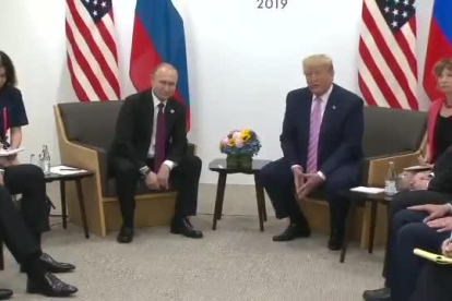 Trump y Putin durante su encuentro en el G20 en Osaka.